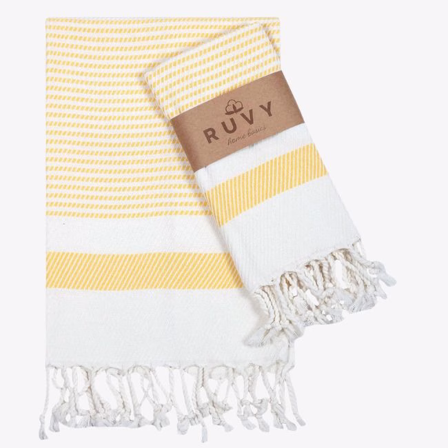 yellow dishtowel