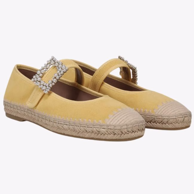 yellow espadrille shoes