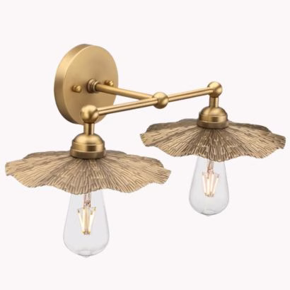 Brass Floral Wall Sconce