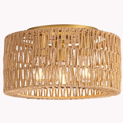 Rattan Ceiling Fixture
