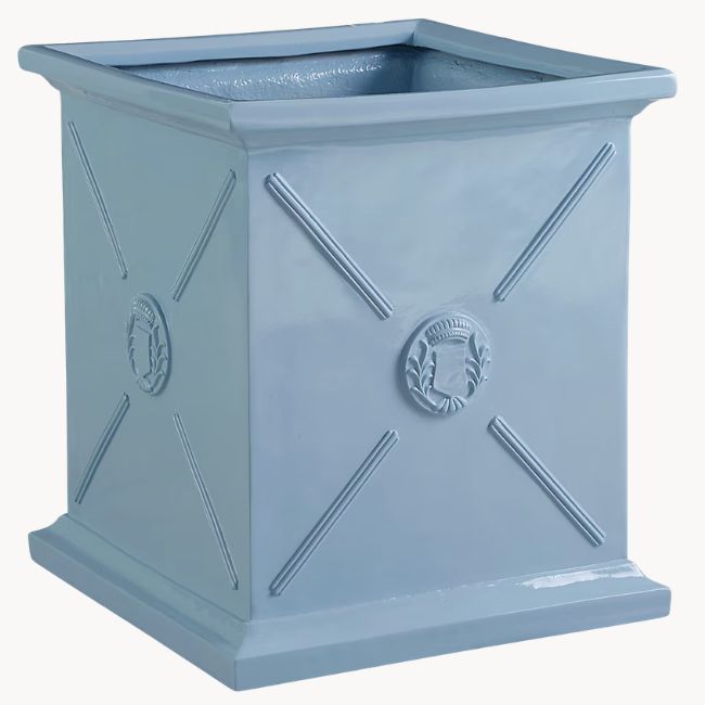 ballard design blue square planter