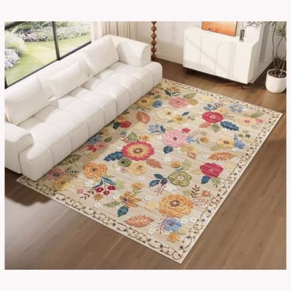 boho floral area rug