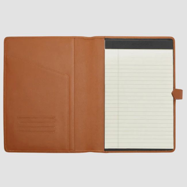 brown leahter padfolio