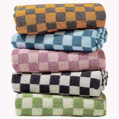checkered hand towels