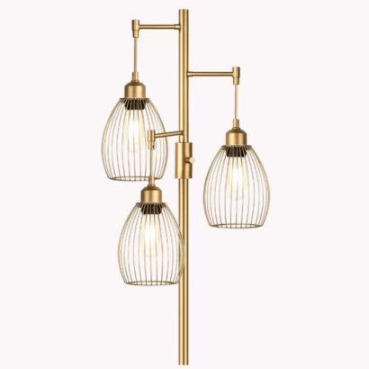 dimmable brass floor lamp