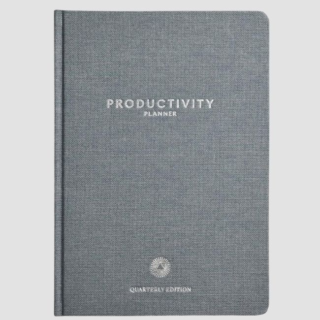 gray productivity planner