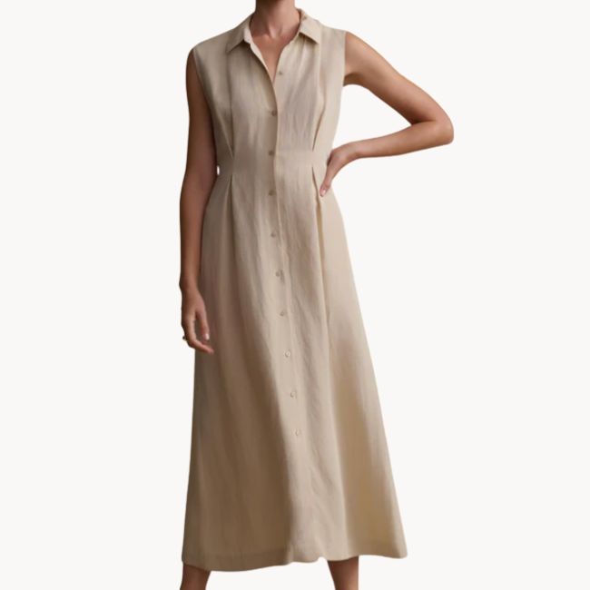 jennie kayne linen sleeveless dress for graduations
