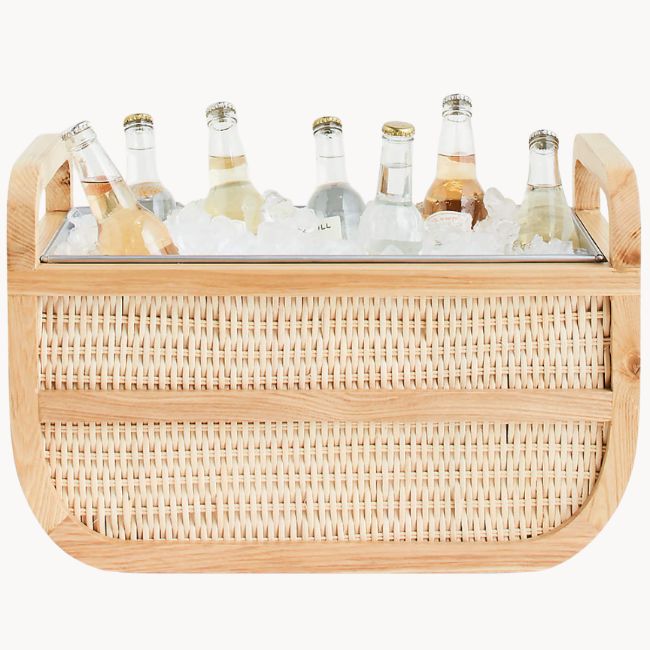 leland rattan beverage tub