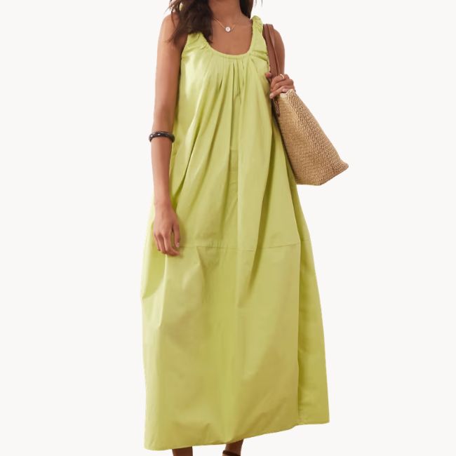 pistachio green maxi dress