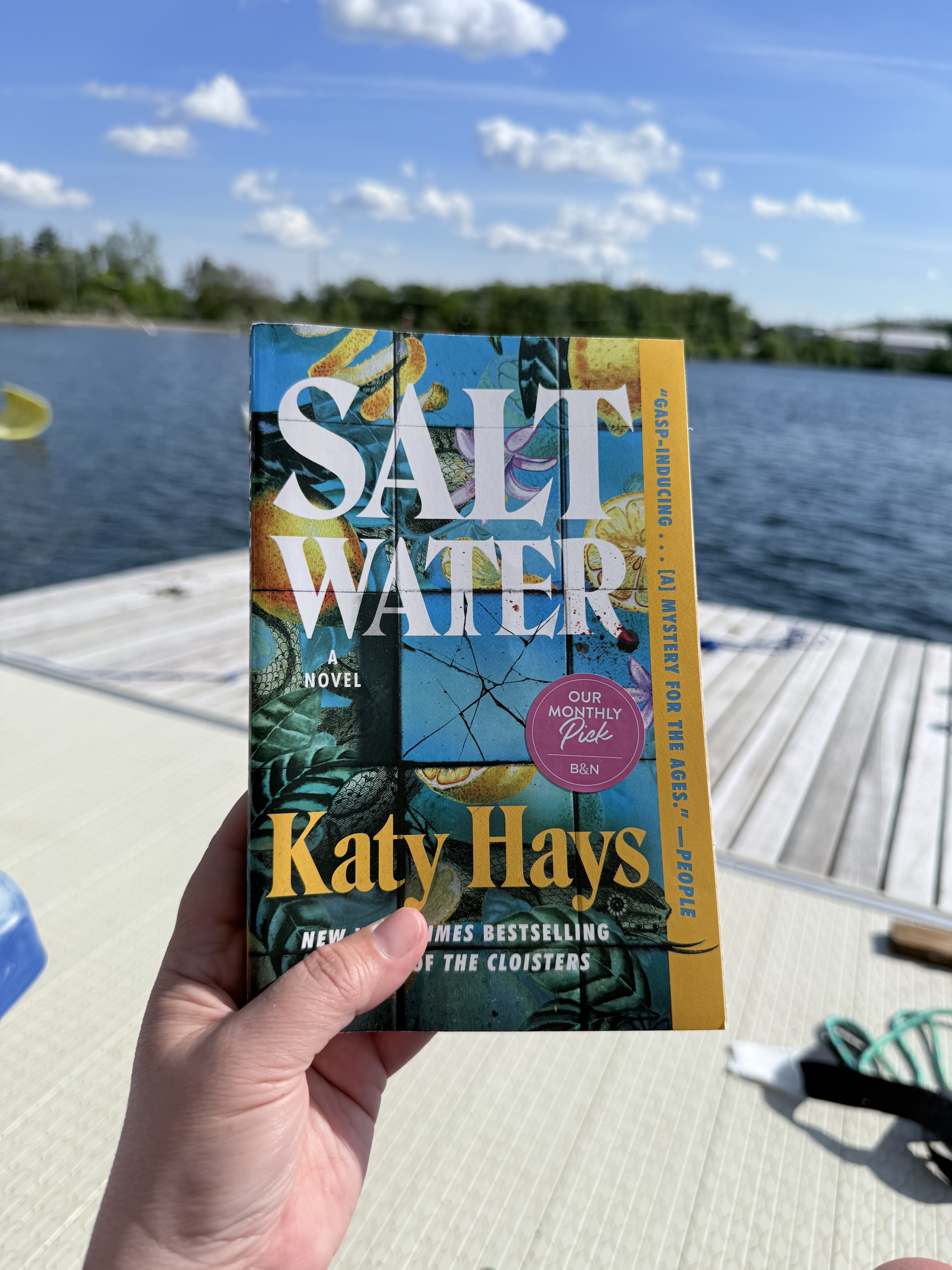 salt water fiction book reading at the lake