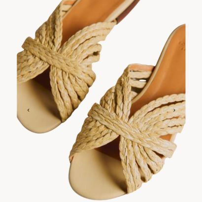 sezane raffia mule sandals