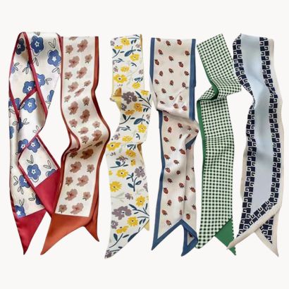 skinny scarves for handbags
