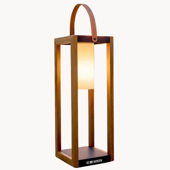 solar powered wood outdoor oversized lantern