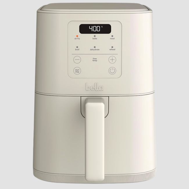 white slim air fryer