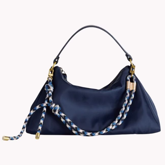 Blue Parker Thatch Bag with Nautical Strap