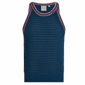 Blue crochet tank top