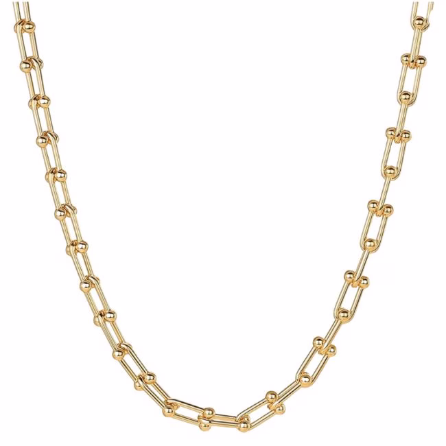Chunky Chain Gold Plated Necklace David Yurman Lookalike
