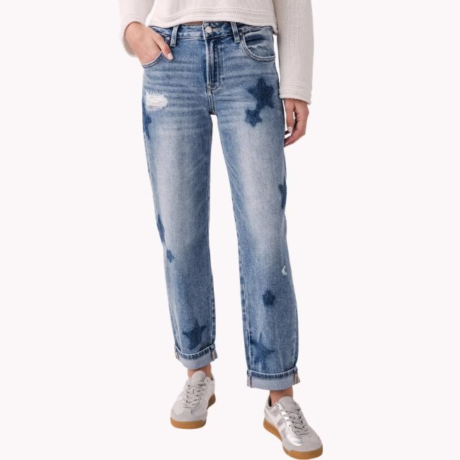 Hi Rise Star Boyfriend Jeans