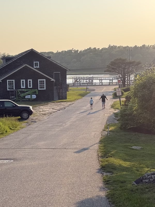 Kennebunkport View of our walk to dinner