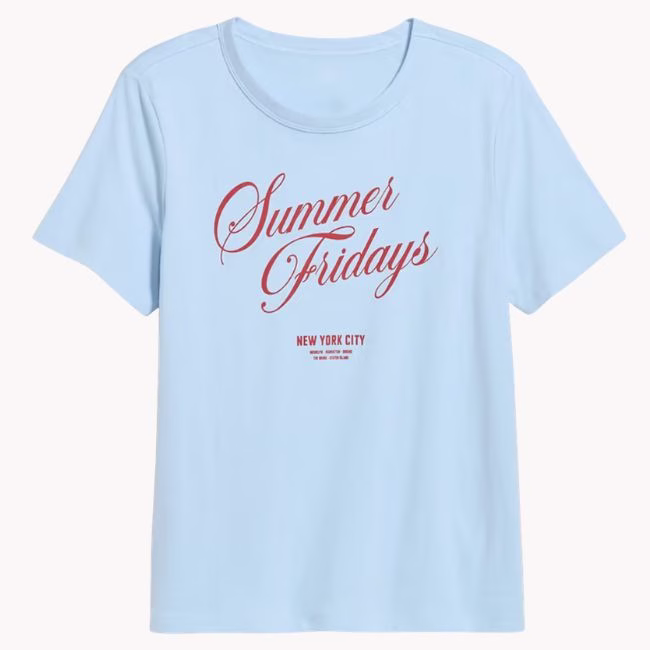 Summer Fridays Blue Graphic Tee