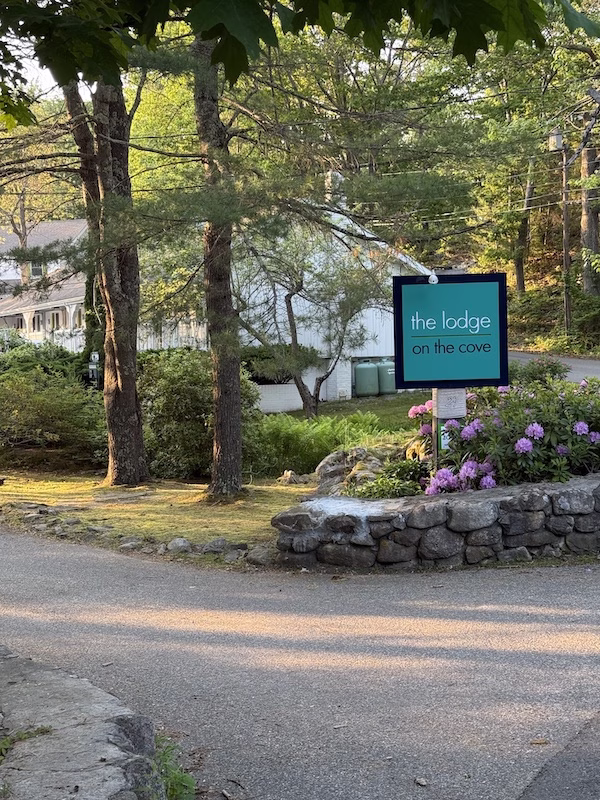 The lodge on the cove entrance