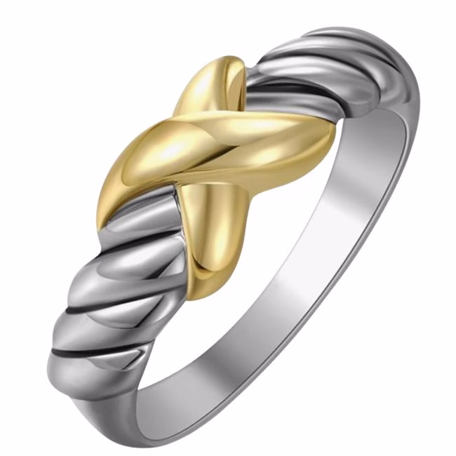 Two Toned X Knot Ring David Yurman Lookalike