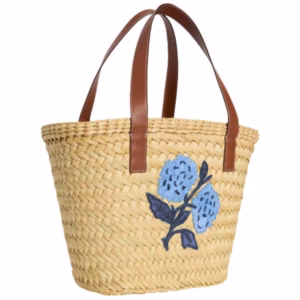 blue hydrangea tote