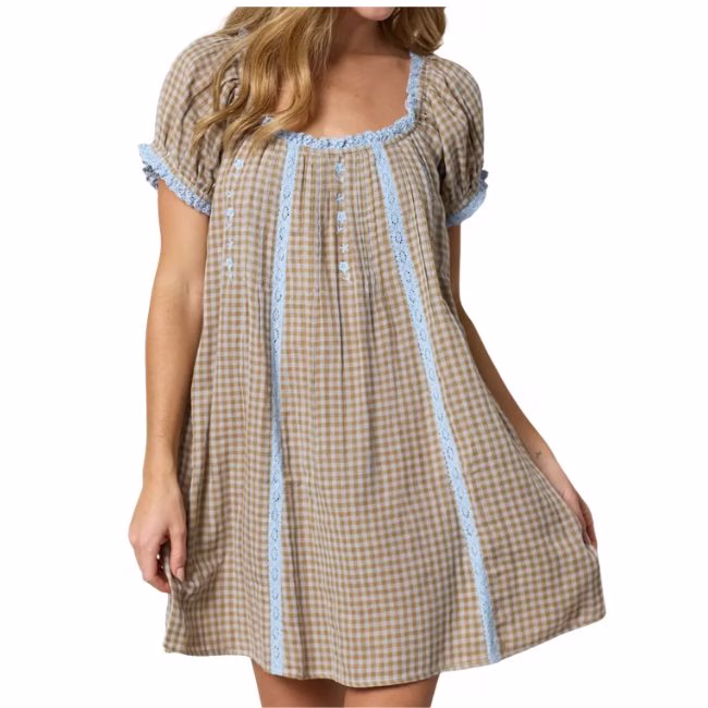 boho gingham dress