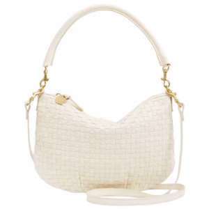clare v white woven messenger bag