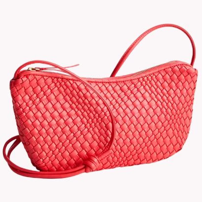 coral woven slingbag vera bradley