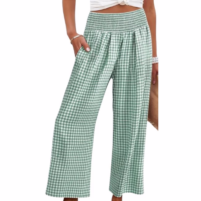 cropped gingham pants