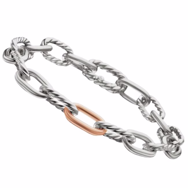 david yurman chain two tone bracelet