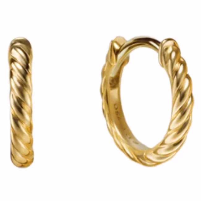 david yurman gold sculpted cable earrings