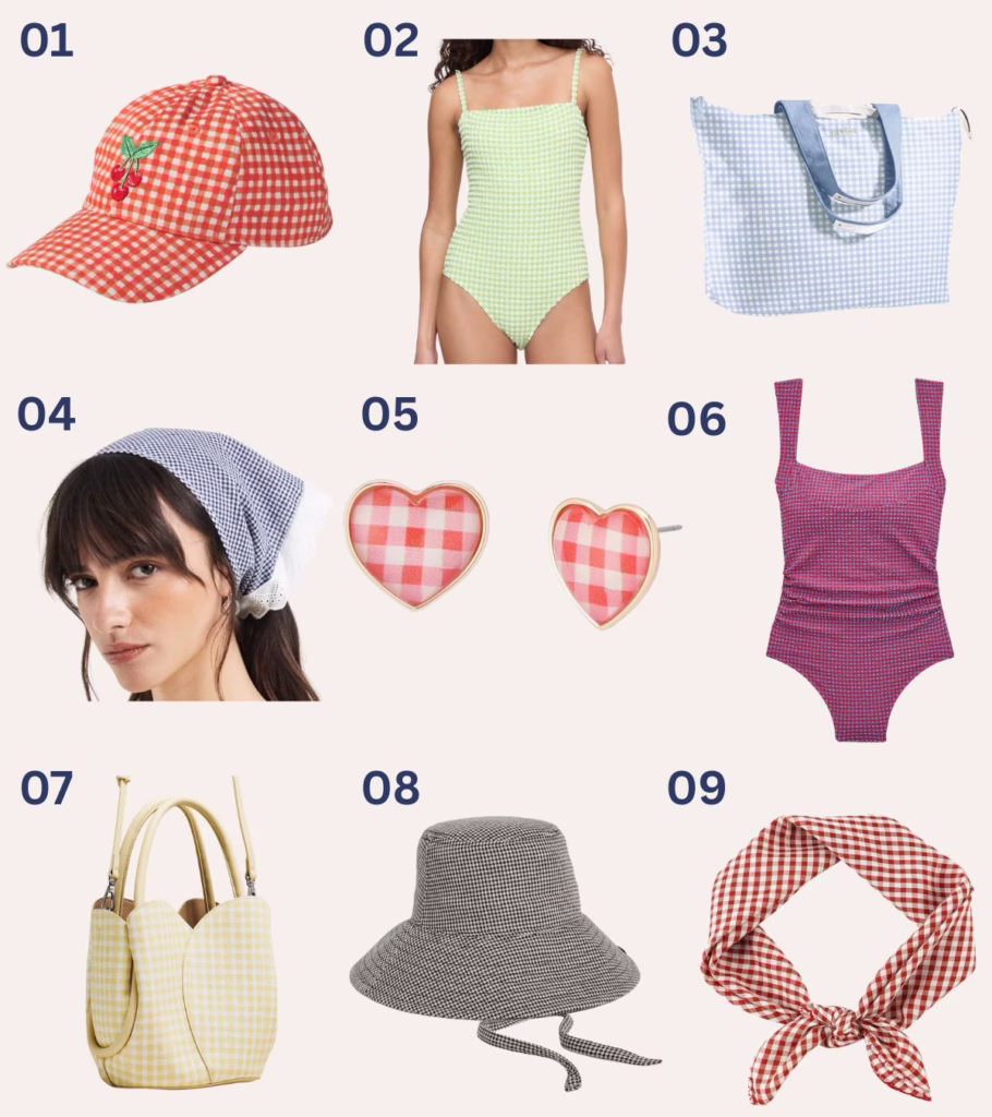 gingham accessories