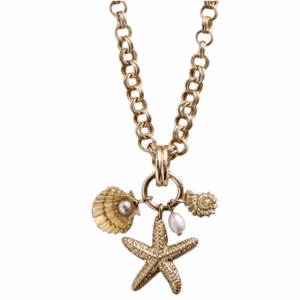 gold seashell necklace