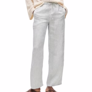 light blue striped linen pants
