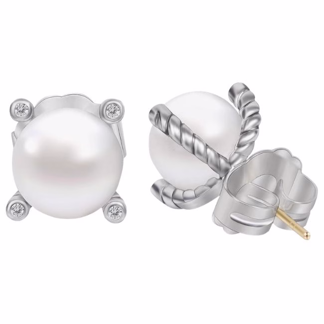 pearl cable earrings similar to David Yurman