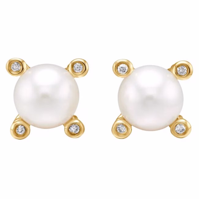 pearl stud earrings by david yurman