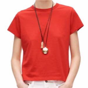 simple red short sleeve t shirt
