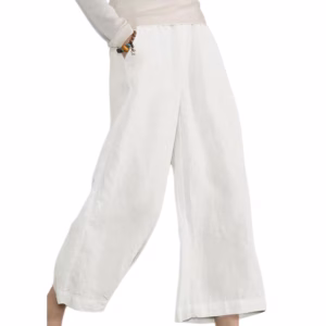 white linen pants