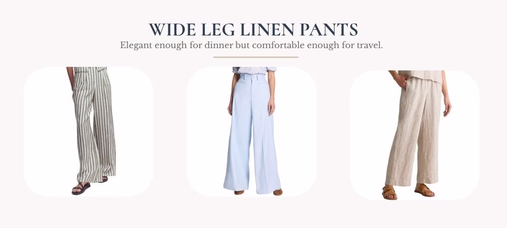 wide leg linen pants