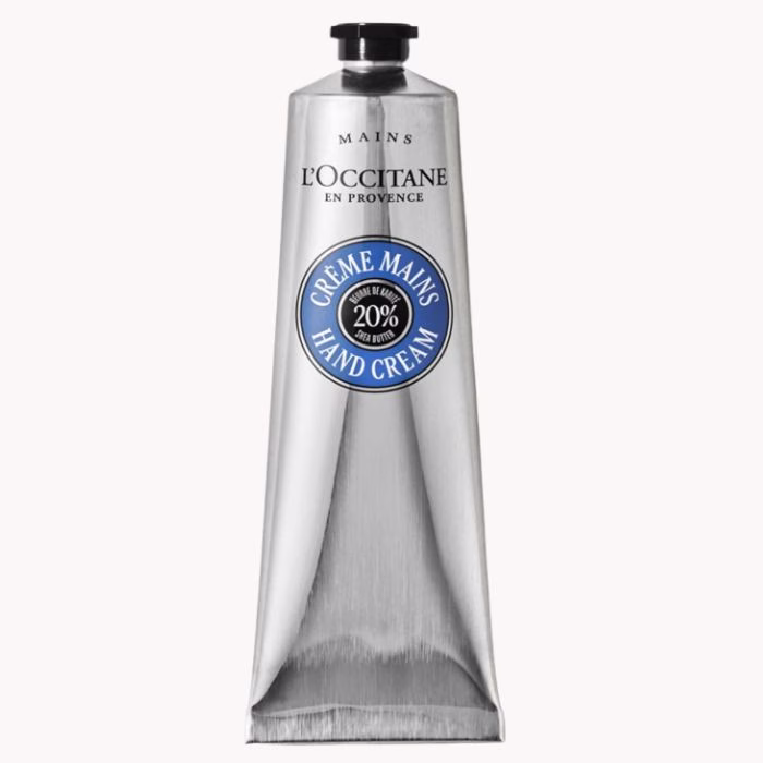 L'Occitane classic hand cream in silver packaging
