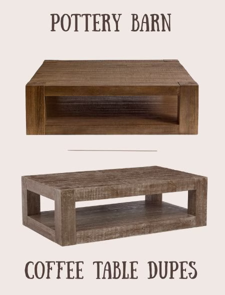 PB coffee table dupes
