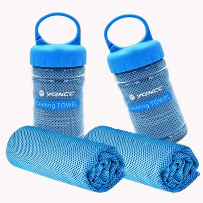 blue cooling towels set of 2