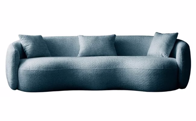 blue curvy structural occasion couch