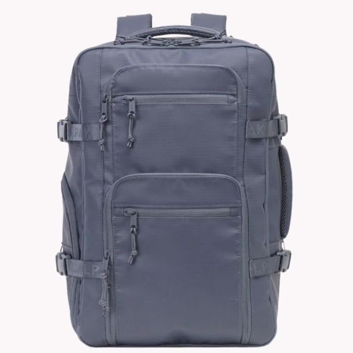 calpak gray purple womens backpack for travel