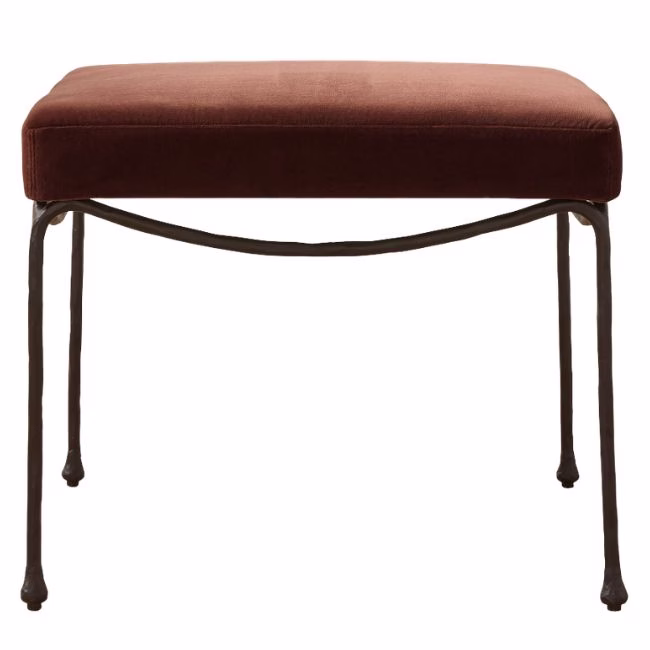 chocolate brown stool with skinny legs