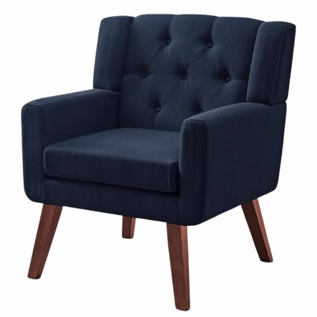 dark blue jewel tone accent chair