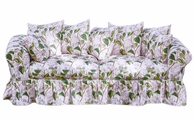 floral skirted ruffle occasion sofa