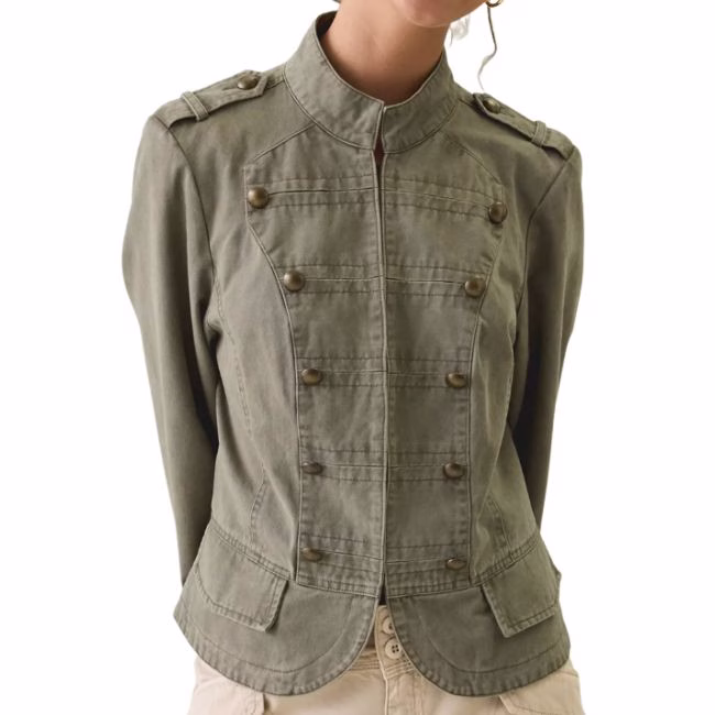 green womens miliatry jacket